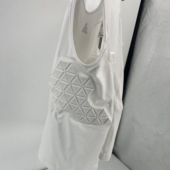 Adidas Men Large White Integrated Padded Sleeveless Compression Protective Tank - Picture 7 of 12